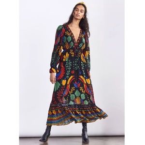 Anthropologie Farm Rio Georgette Maxi Dress